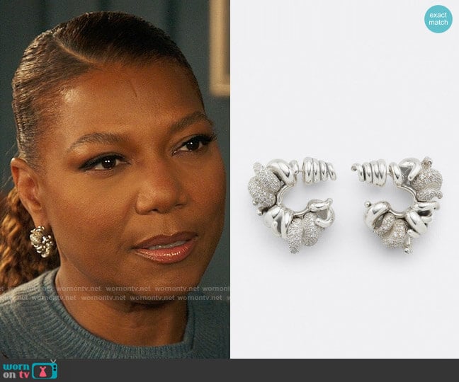 Bottega Veneta Horns Earrings worn by Robyn McCall (Queen Latifah) on The Equalizer