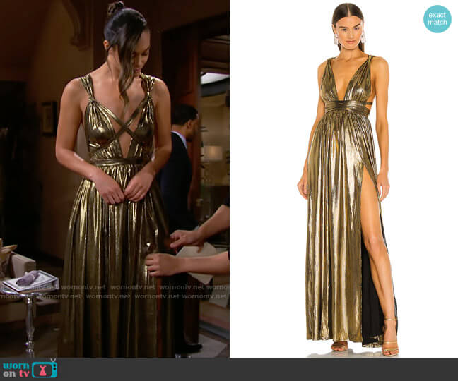 Bronx and Banco Goddess Gown worn by Petra (Alexis Gaube) on The Bold and the Beautiful