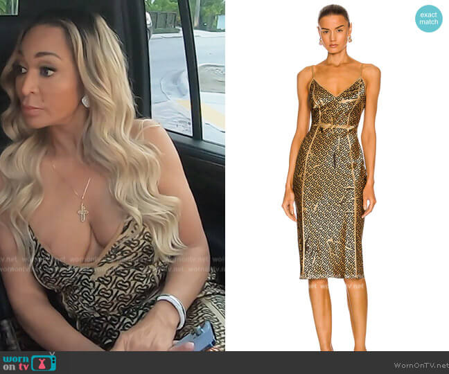Burberry Andi Slip Dress worn by Karen Huger on The Real Housewives of Potomac