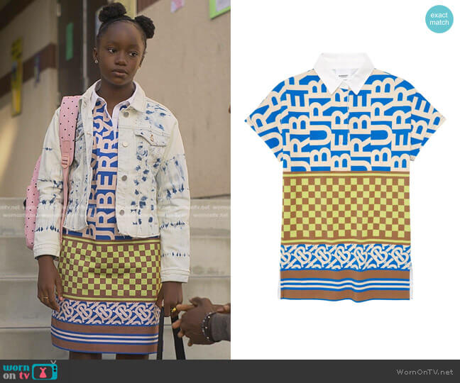 Burberry Margo Print Polo Dress worn by Naima Stewart (Aderinsola Olabode) on Reasonable Doubt