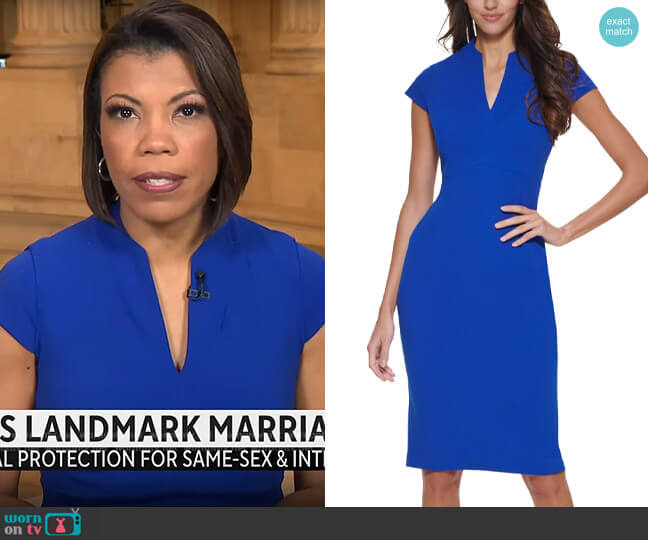 WornOnTV: Nikole Killion's blue split-neck dress on CBS Mornings | Nikole  Killion | Clothes and Wardrobe from TV
