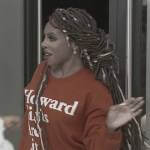 Candiace’s red Howard Girls print sweatshirt on The Real Housewives of Potomac