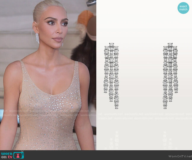 Cartier Essential Lines Earrings worn by Kim Kardashian (Kim Kardashian) on The Kardashians