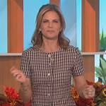 Natalie’s check print mini dress on The Talk