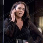 Chloe’s black pleated dress on Days of our Lives