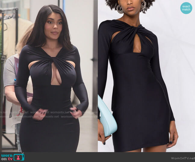 Coperni Draped Cut-out Mini Dress worn by Kylie Jenner (Kylie Jenner) on The Kardashians