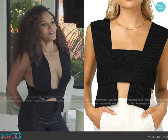Iszplush at Amazon Crop Knitted Sweater Top worn by Ashley Darby on The Real Housewives of Potomac