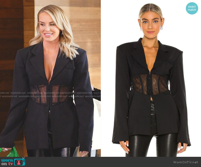 Danielle Guizio Corset Blazer worn by Whitney Rose on The Real Housewives of Salt Lake City