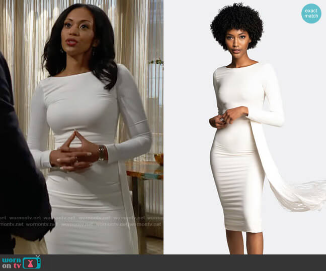 Dress the Population Caro Dress worn by Amanda Sinclair (Mishael Morgan) on The Young and the Restless