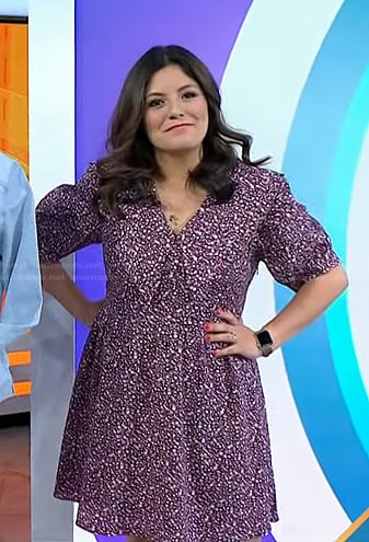 Adrianna’s purple floral dress on Today