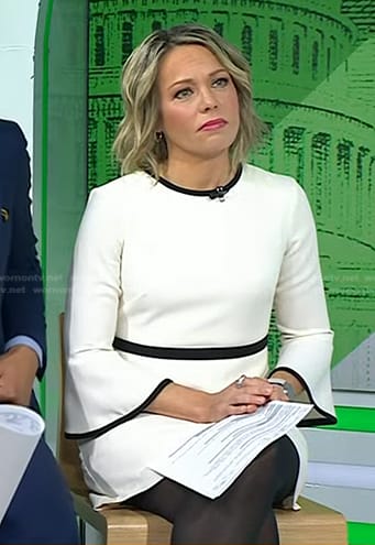 Dylan's white bell sleeve dress on Today