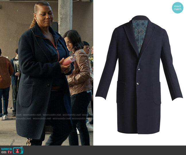 Etro Reversible Wool Topcoat worn by Robyn McCall (Queen Latifah) on The Equalizer