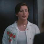 Finley’s white floral shirt on The L Word Generation Q