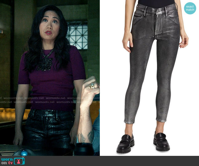 Frame Le High Coated Skinny Crop Jeans worn by Melody Bayani (Liza Lapira) on The Equalizer