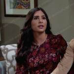 Gabi’s floral long sleeve dress on Days of our Lives