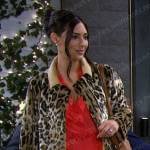 Gabi’s leopard coat on Days of our Lives