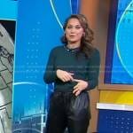 Ginger’s black leather pants on Good Morning America