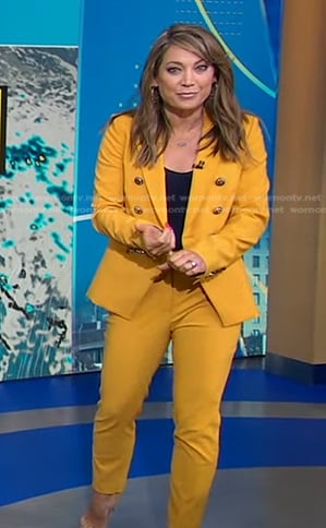 Ginger’s yellow double breasted blazer on Good Morning America