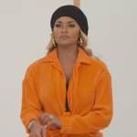 Gizelle’s orange top and pant set on The Real Housewives of Potomac