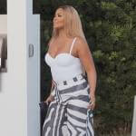 Gizelle’s zebra print wide leg pants on The Real Housewives of Potomac