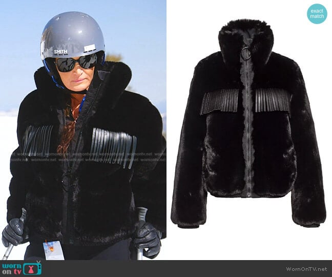 Goldbergh Cowboy Faux-Fur Ski Jacket worn by Lisa Barlow on The Real Housewives of Salt Lake City