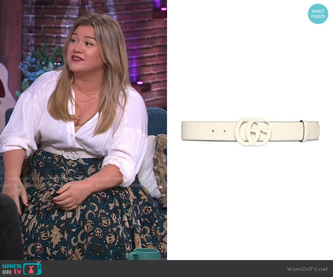 Gucci GG Marmont Leather Belt worn by Kelly Clarkson on The Kelly Clarkson Show