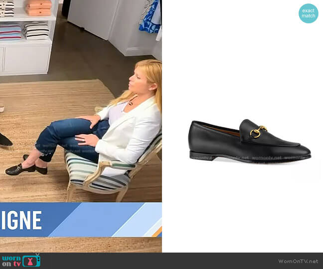 Gucci Jordaan Leather Loafers worn by Jill Martin on Today
