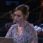 Gwen’s floral blouse on Days of our Lives