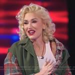 Gwen’s red mixed plaid shirt on The Voice
