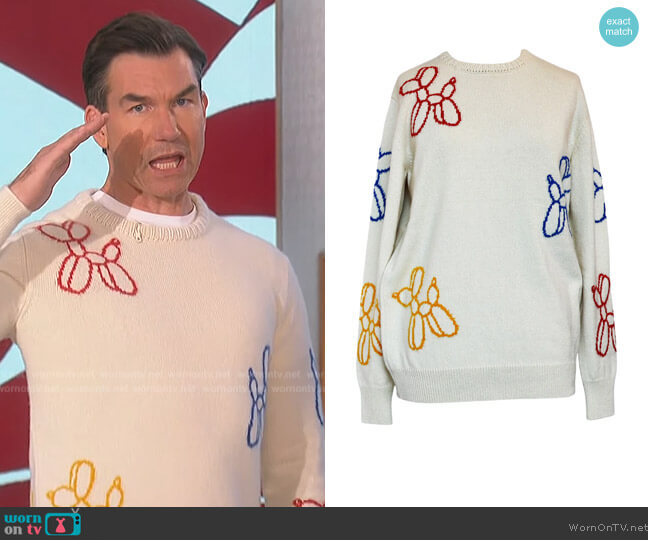 Harden Balloon Dog Cashmere Sweater worn by Jerry O'Connell on The Talk