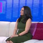 Holly Palmieri’s green sleeveless knit dress on Today