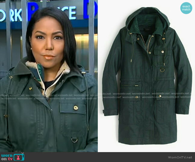 J. Crew Long Downtown Field Jacket worn by Stephanie Ramos on Good Morning America