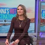 Jenna’s brown ruched dress on Today
