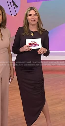 Jenna's brown ruched dress on Today