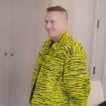 Jeremy Scott’s yellow zebra stripe jacket on The Kardashians