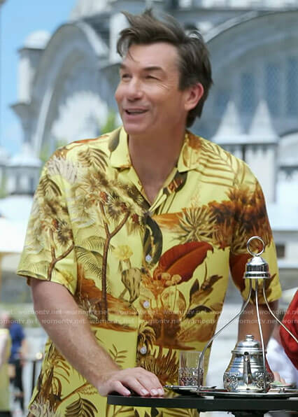 Jerry’s yellow printed shirt on The Real Love Boat