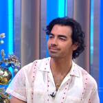 Joe Jonas’s white embroidered shirt on Good Morning America