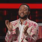 John’s floral blazer suit on The Voice