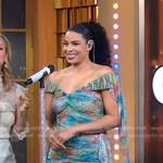 Jordin Sparks’s multicolor draped dress on Good Morning America