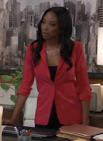 Jordan’s red blazer on General Hospital