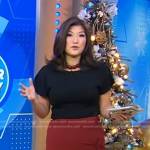 Juju Chang’s red ruffle skirt on Good Morning America