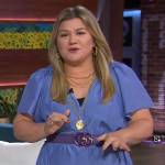 Kelly’s blue Gucci belt on The Kelly Clarkson Show
