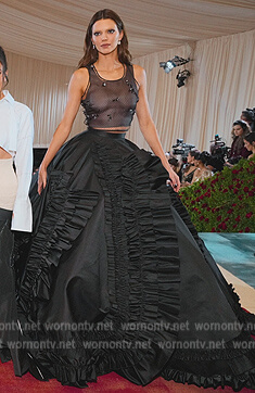 Kendall's Met Gala gown on The Kardashians