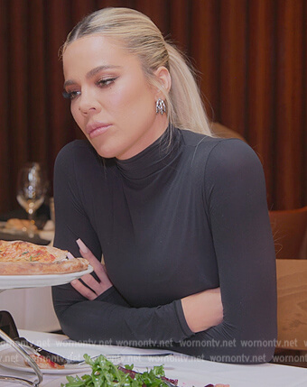 Khloe’s black turtleneck top on The Kardashians