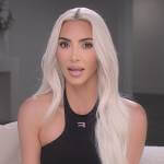 Kim’s black confessional top on The Kardashians