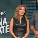 Kit’s black zip front leather dress on Access Hollywood