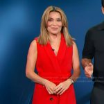 Kit’s red sleeveless blazer dress on Access Hollywood