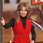 Kit’s red sleeveless blazer dress on Access Hollywood