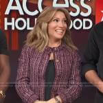 Kit’s purple tweed jacket on Access Hollywood