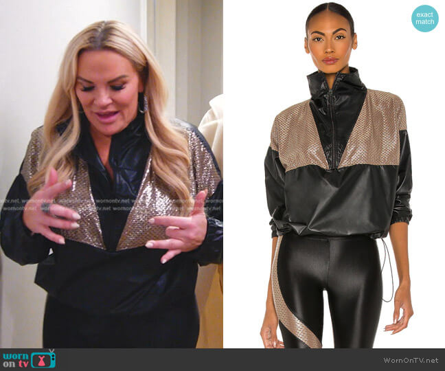 Koral Anorak Jacket in Black & Cage worn by Heather Gay on The Real Housewives of Salt Lake City